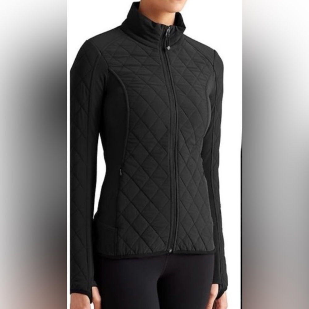 Athleta Women's Black Quilted Puffer Jacket